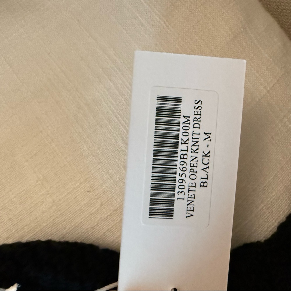 NWT Reformation Venete Open Knit Dress - Black - Medium (M). - Picture 5 of 5